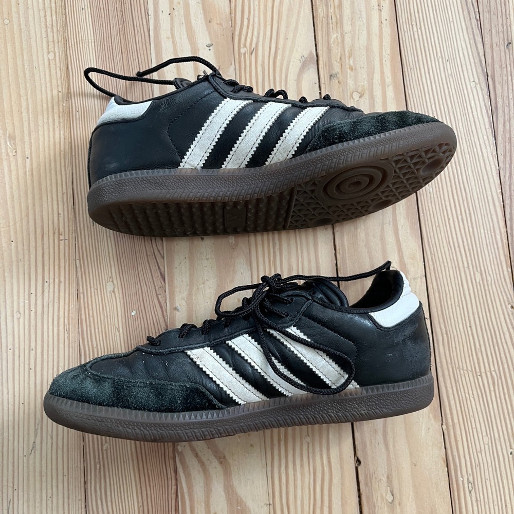 Adidas Samba Classic Black White Gum Leather Kids Soccer Shoes IF1945 Youth 2.5 - Picture 5 of 10